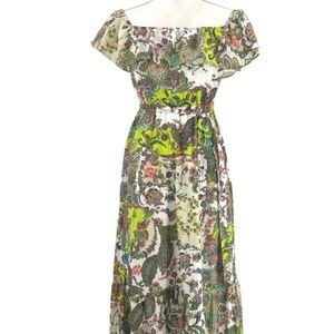 GRACE ELEMENT OFF THE SHOULDER COTTON MAXI DRESS